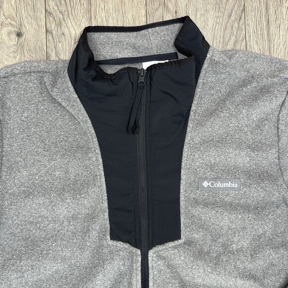 Columbia 1/2 Fleece Sweater Size Medium Mens Grey Sequoia Grove $60 - Picture 6 of 13